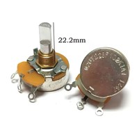 Potentiomètre de volume et de tonalité électronique en aluminium pour guitare électrique et basse, importé, axe CTS, 102K 026T 228F 102A1A1 1247, axe en D de 22 mm