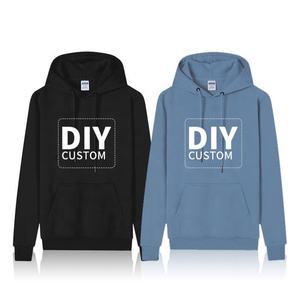 Sudaderas con capucha gruesas en blanco de invierno con logotipo personalizado, Sudadera con capucha unisex Polar de peso pesado de algodón y poliéster para hombre - Product Image 1