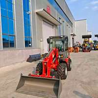 Chargeuse sur pneus compacte HZM Hzm811t 1 tonne avec flèche télescopique, chargeuse de grumes, chargeuse tracteur, chargeuse frontale, moteur diesel