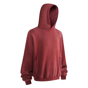 Sweat-shirts à capuche unis pour hommes, en <span class=keywords><strong>molleton</strong></span> épais, coupe ample et oversize, pour le quotidien - Product Image 5