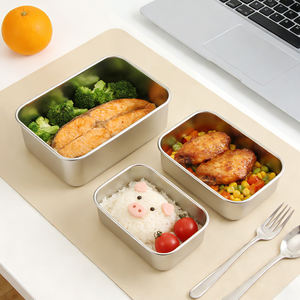 Premium Stainless Steel Bento <b>Box</b> <b>with</b> Crystal-Clear Tempered Glass <b>Lid</b> – Leakproof, Multi-Size, & Food-Safe <b>Storage</b> - Product Image 5
