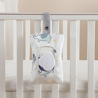 Sac de rangement suspendu pour poussette pour lingettes pour bébé, étui de voyage pour lingettes pour bébé, pochette réutilisable pour lingettes humides pour bébé, distributeur