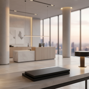 Plateaux en acrylique de luxe noirs avec Radisson blu ou collection pour appareils de chambre d'hôtel - Product Image 4