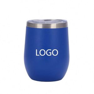 Vaso Térmico de Acero Inoxidable Azul con Tapa y Pajita, Diseño Minimalista para Oficina, 12oz - Product Image 1