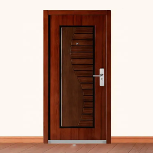 เหล็กเหล็กประตูด้านหน้าบ้านเหล็กประตูบ้านเสริมภายนอกประตูรักษาความปลอดภัยเดียว - Product Image 1