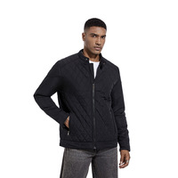 Blouson matelassé léger et ajusté pour homme, collection automne-hiver 2026, col montant, fermeture éclair, style décontracté et tendance