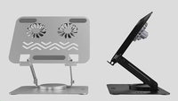 360 graden draaibare groothandel laptop tablet computerstandaard met koelventilator metalen notebook koelventilator voor gaming laptops