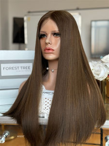 Glueless Virgin Hair European Jewish <b>Lace</b> <b>Front</b> <b>Wig</b> Kosher HD Silky Straight Super Slight Layer - Product Image 3