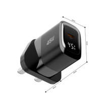 Cargador Rápido USB C Móvil Tommox de 65W con Pantalla, Cargadores para Teléfonos y Tabletas Tipo C, Venta al por Mayor, Cargador de 65w 45w Gan 30w Tipo C