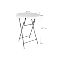 Vente Chaude Tables Hautes de Bar Pliantes en Plastique, Portables, Style Bistro pour Événements Extérieurs, Jardins, Fêtes, Mariages, Maisons et Cocktails Hôteliers
