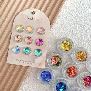 9 couleurs Titane Inorganique Aurora Flakes DIY Nail Design Art Poudre Revêtement Pigment pour la Décoration des Ongles - Product Image 3