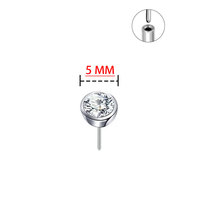 Bijoux de Piercing en Titane G23 à Poussoir : Boucles d'Oreilles en Zirconium Éclatant, Labrets sans Filetage, Anneaux de Nez, Piercings Corporels Sexy