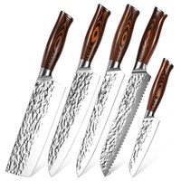 Couteaux de cuisine martelés japonais les plus pointus Couteau de chef professionnel pour la cuisine