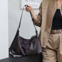 Sac à bandoulière pour femme en cuir pleine fleur souple, tendance 2027, personnalisable ODM/OEM