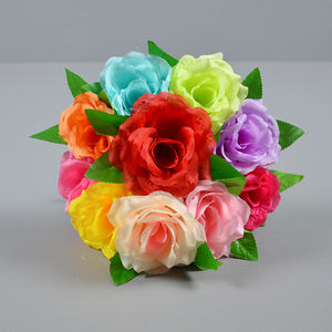 Prix bon marché Bouquet de roses artificielles Bouquet de fleurs décoratives de mariage en soie Faux <span class=keywords><strong>rose</strong></span> pour la décoration de fête à la maison - Product Image 5