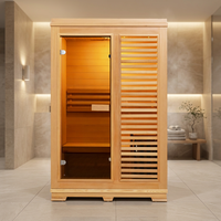 Sauna électrique en bois de pruche canadienne pour 1 personne, sauna intérieur pour la maison