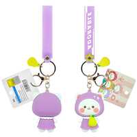 Fruit chat porte-clés en gros poupée sac porte-clés poupée mignon dessin animé couple porte-clés