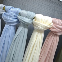 Grosir Kerudung Chiffon Crepe Crinkle Ringan Polos Berkilau Mengkilap Hijab Syal Dupatta Muslim Hijab Islami