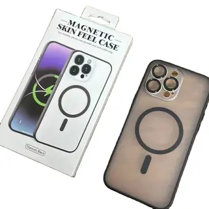 Wholesale metal 2-in-1 soft touch matte magnetic mobile phone case lens film wireless charging cover for iphone 7 8 plus X XR XS