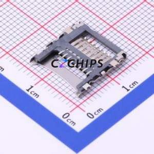 DS1139-06-08SS4BSR SD Card / Memory Card Connector SMD Connector Flip Cover Type MicroSD Card (TF Card) Card Holder - Product Image 2