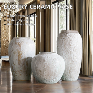 ديكور منزلي مزهرية سيراميك ديكور فاخر طاولة تصميم عصري لأثاث غرفة المعيشة مزهرية سيراميك جرة زهور أواني - Product Image 3