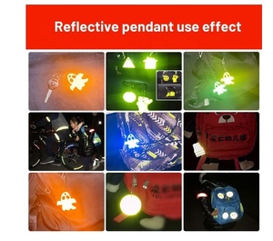 Llavero reflectante de PVC para niños, reflectores de seguridad, Estrella reflectante, etiquetas colgantes de PVC - Product Image 6