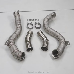 Exhaust Downpipe for Mercedes-Benz GLC63 GLC63S AMG 4.0T OEM Stainless Steel Straight Downpipe with Heat Shield (2007-2016) - Product Image 5