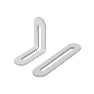 Équerre d'angle en acier inoxydable en forme de L, épaisseur 3 mm, avec trous longs, connecteur de meubles, quincaillerie d'angle - Product Image 2