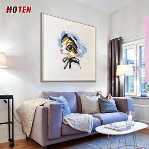 Pittura a olio moderna astratta di arte del cane del cane fatto a mano arte astratta moderna dipinta a mano moderna della tela del cane - Product Image 6