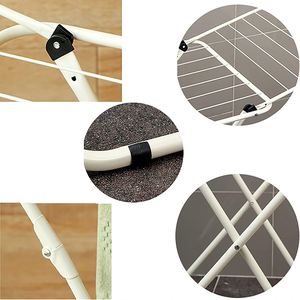 Folding Electric Heated <b>Clothes</b> Drying <b>Rack</b> Temperature Controller 9-Hour Timer Portable Winged Design for Indoor Balcony Use - Product Image 3