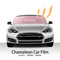 Película de Vinilo para Ventanas de Automóvil con Efecto Camaleón, Material PET con 70% de VLT, 99% de Protección UV y Aislamiento Térmico