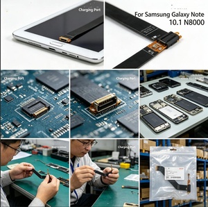 อะไหล่ซ่อมแท็บเล็ต สายชาร์จ USB สายเชื่อมต่อพอร์ตชาร์จ สำหรับ Galaxy <span class=keywords><strong>Note</strong></span> <span class=keywords><strong>10.1</strong></span> <span class=keywords><strong>N8000</strong></span> N8010 N8020 แก้ไขพอร์ตชาร์จหลวม - Product Image 5