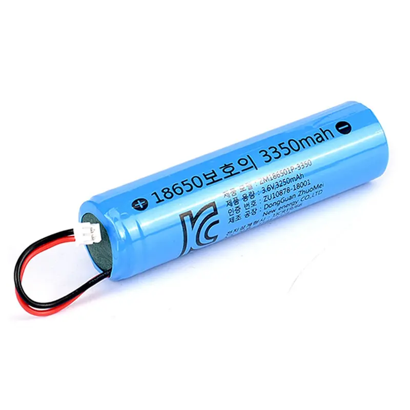 Korea KC Certified Plus Protection Board Connection Line 18650 batteria al litio 3350 mAh 3.7v agli ioni di litio ricaricabile