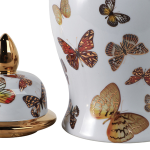 Vaso in ceramica con motivo a farfalla, vaso decorativo per fiori, per soggiorno, decorazione per la casa, pezzo d'arredo moderno. - Product Image 5