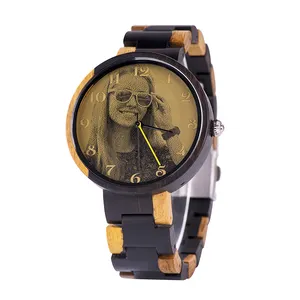 Reloj de madera BOBO pájaro marca minimalista reloj de cuarzo calidad de los movimientos de logotipo personalizado de alta calidad relojes logotipo personalizado