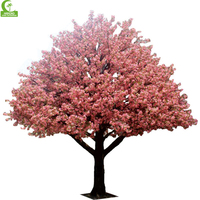 3m-6m Kirschblüten-Biolumineszenz-Kunstbaum Maßgefertigter Indoor-Sakura-Dekor Flammhemmend UV-Beständig für Hochzeiten