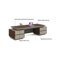 Bureau de direction commercial de luxe moderne, ergonomique et modulaire, avec tiroir, pour PDG et cadres