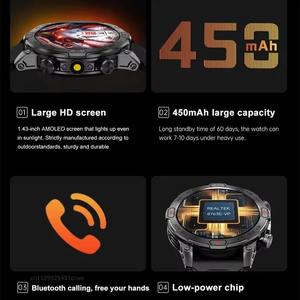 Drioshipping Smart Outdoor Fitness Tracker BT Call Compass Monitor de ritmo cardíaco 450mAh banda de goma reloj despertador - Product Image 6