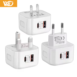 Fábrica UE EE. UU. Reino Unido PD 20W USB-C Enchufes de pared de 3 pines QC3.0 USB Tipo C Cargador de viaje Enchufe USB C Adaptador de corriente para <span class=keywords><strong>iPhone</strong></span> 15 16 17 - Product Image 1