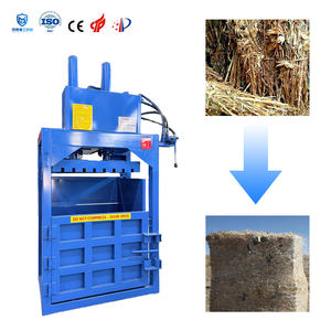 Dikey Kompaktör Dikey Giysi Balyalama Makinesi Karton Atık Kağıt Balyalama Presi - Product Image 1