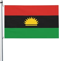 Expédition rapide Nouveau drapeau extérieur imprimé numériquement 3x5 pieds, motif Amitié Américaine et Biafrana, 100% polyester, pour décorations