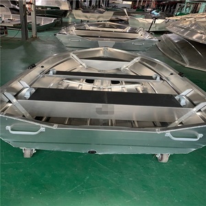 Bateau pneumatique léger en aluminium à fond plat, plancher antidérapant, cadre robuste pour la pêche, la chasse, le travail - Product Image 5