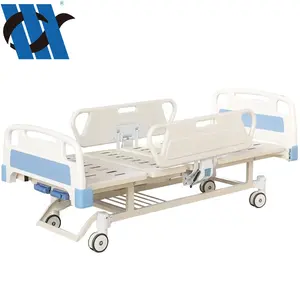 YC-T2618K diseño estándar cama médica manivela cama de hospital ABS dos manivela cama eléctrica