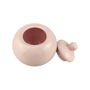 Pot de sucre en forme de boule en porcelaine, Pot de sucre avec couvercle <span class=keywords><strong>sucrier</strong></span> en céramique de ml - Product Image 3