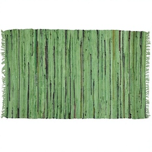 Alfombras de trapo de algodón de diseño verde de lujo para uso en interiores y exteriores Alfombras y juegos de trapo de área económica con gran valor por ITHL - Product Image 1
