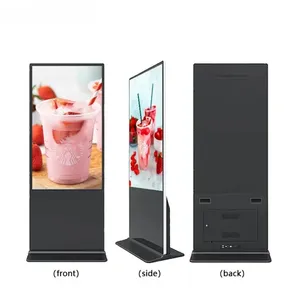 Đôi hiển thị quảng cáo màn hình ngang tự dịch vụ tương tác tầng Đứng Xoay trong nhà màn hình cảm ứng kiosk - Product Image 3