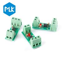 Tarjeta de Aislamiento por Optoacoplador MLK EL817 PC817 con Soporte para Riel DIN, Entrada 3-5V 12V 24V, Módulo de Aislamiento por Optoacoplador de 1 Canal