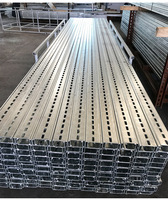 Rail de montage solaire photovoltaïque section C |   Profilé en fer galvanisé perforé réglable pour système d'accessoires solaires