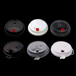 Tapa de Plástico PP de Grado Alimenticio de 90 mm y 95 mm con Tapón para Vasos de Té con Leche/Café - Product Image 1