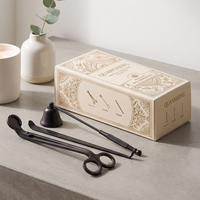 Kit d'accessoires pour bougies, kit d'entretien pour bougies, coupe-mèche doré, coupe-mèche, coupe-mèche pour bougies